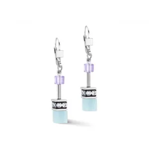 Swarovski Crystal Aqua Lilac Earrings 2838/20-2026 Coeur De Lion Jewellery