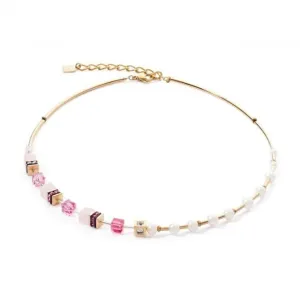 Swarovski Crystal Freshwater Pearl Pink Gold Necklace 1122/10-0416 Coeur De Lion Jewellery