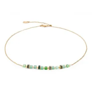 Swarovski Crystal Green Gold Necklace 5076/10-0516 Coeur De Lion Jewellery