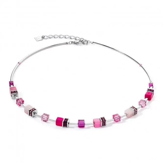 Swarovski Crystal Magenta Necklace 2800/10-0422 Coeur De Lion Jewellery