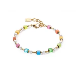 Swarovski Crystal Multicolour Gold Bracelet 4356/30-1516 Coeur De Lion Jewellery