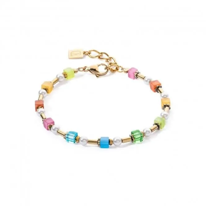 Swarovski Crystal Multicolour Gold Bracelet 4356/30-1516 Coeur De Lion Jewellery