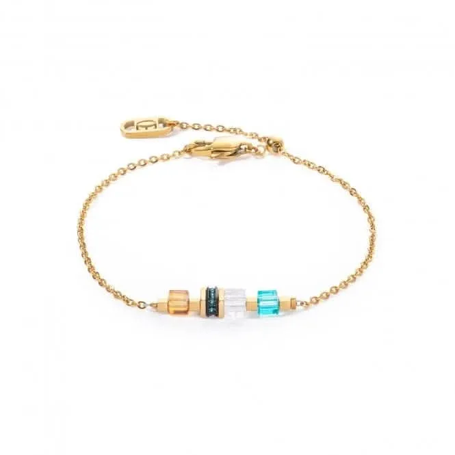 Swarovski Crystal Multicolour Gold Bracelet 5076/30-1516 Coeur De Lion Jewellery
