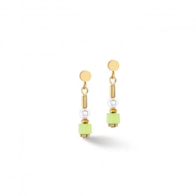 Swarovski Crystal Multicolour Gold Ear Studs 4356/21-1516 Coeur De Lion Jewellery