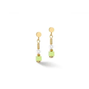 Swarovski Crystal Multicolour Gold Ear Studs 4356/21-1516 Coeur De Lion Jewellery