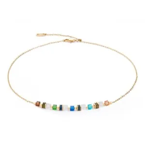 Swarovski Crystal Multicolour Gold Necklace 5076/10-1516 Coeur De Lion Jewellery