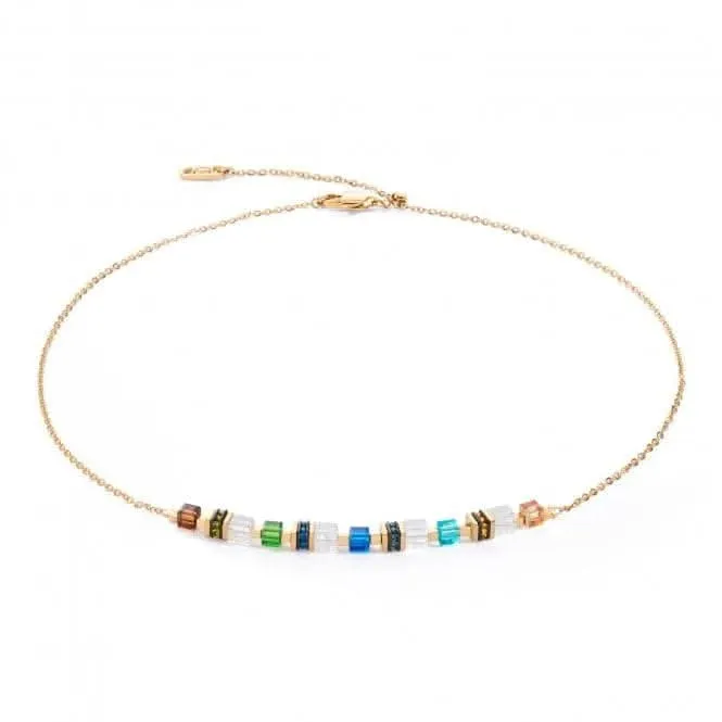Swarovski Crystal Multicolour Gold Necklace 5076/10-1516 Coeur De Lion Jewellery
