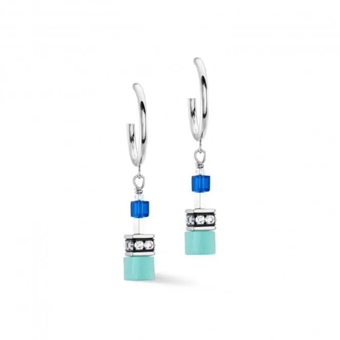 Swarovski Crystal Turquoise Ear Studs 4715/21-0600 Coeur De Lion Jewellery