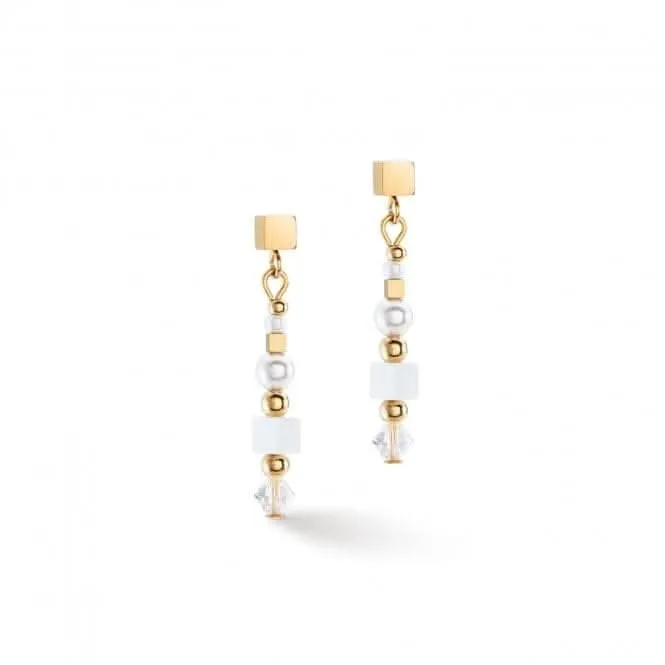 Swarovski Crystal White Gold Earrings 4355/21-1416 Coeur De Lion Jewellery