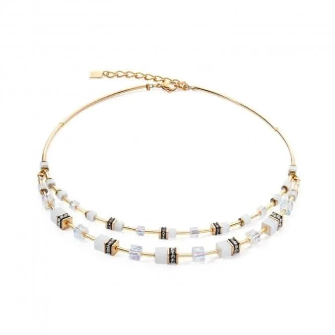 Swarovski Crystal White Gold Necklace 2810/10-1416 Coeur De Lion Jewellery
