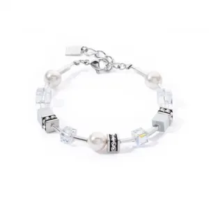 Swarovski Crystal White Silver Bracelet 4081/30-1417 Coeur De Lion Jewellery