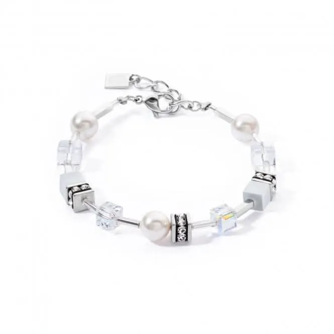 Swarovski Crystal White Silver Bracelet 4081/30-1417 Coeur De Lion Jewellery