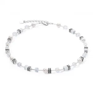Swarovski Crystal White Silver Necklace 4081/10-1417 Coeur De Lion Jewellery