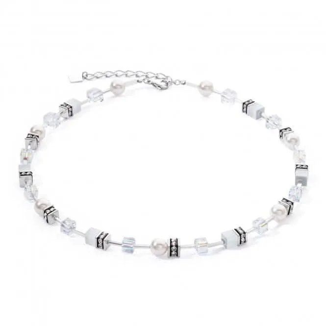 Swarovski Crystal White Silver Necklace 4081/10-1417 Coeur De Lion Jewellery