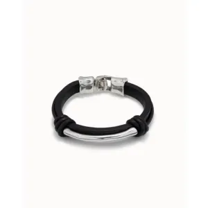 That'S It Silver Leather Bracelet Unode50 Jewelry And Accessories