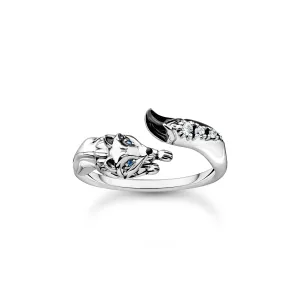 Thomas Sabo Jewellery Thomas Sabo Charm Club Sterling Silver Fox White Stones Ring