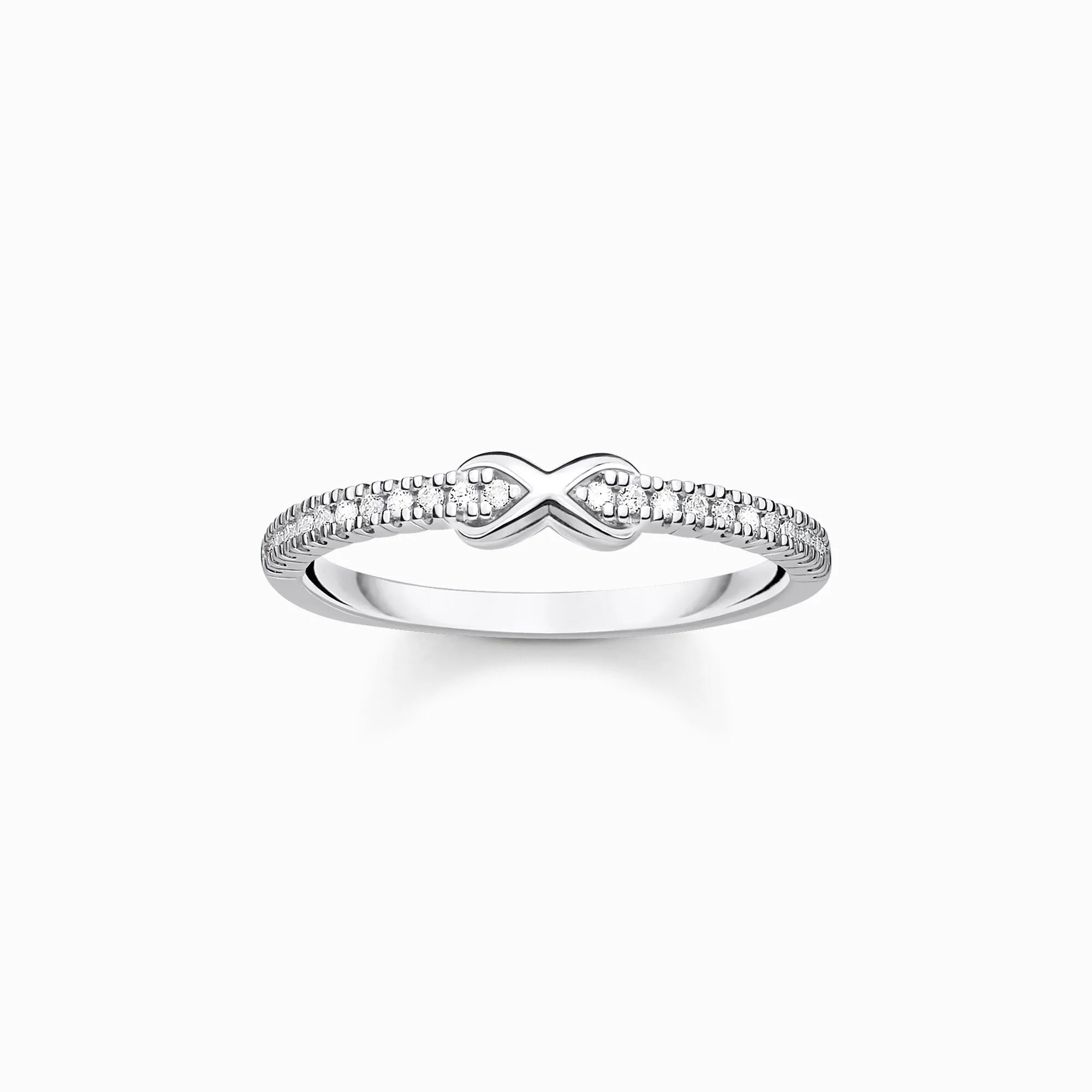 Thomas Sabo Jewellery Thomas Sabo Charm Club Sterling Silver White CZ Infinity Ring