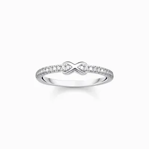 Thomas Sabo Jewellery Thomas Sabo Charm Club Sterling Silver White CZ Infinity Ring