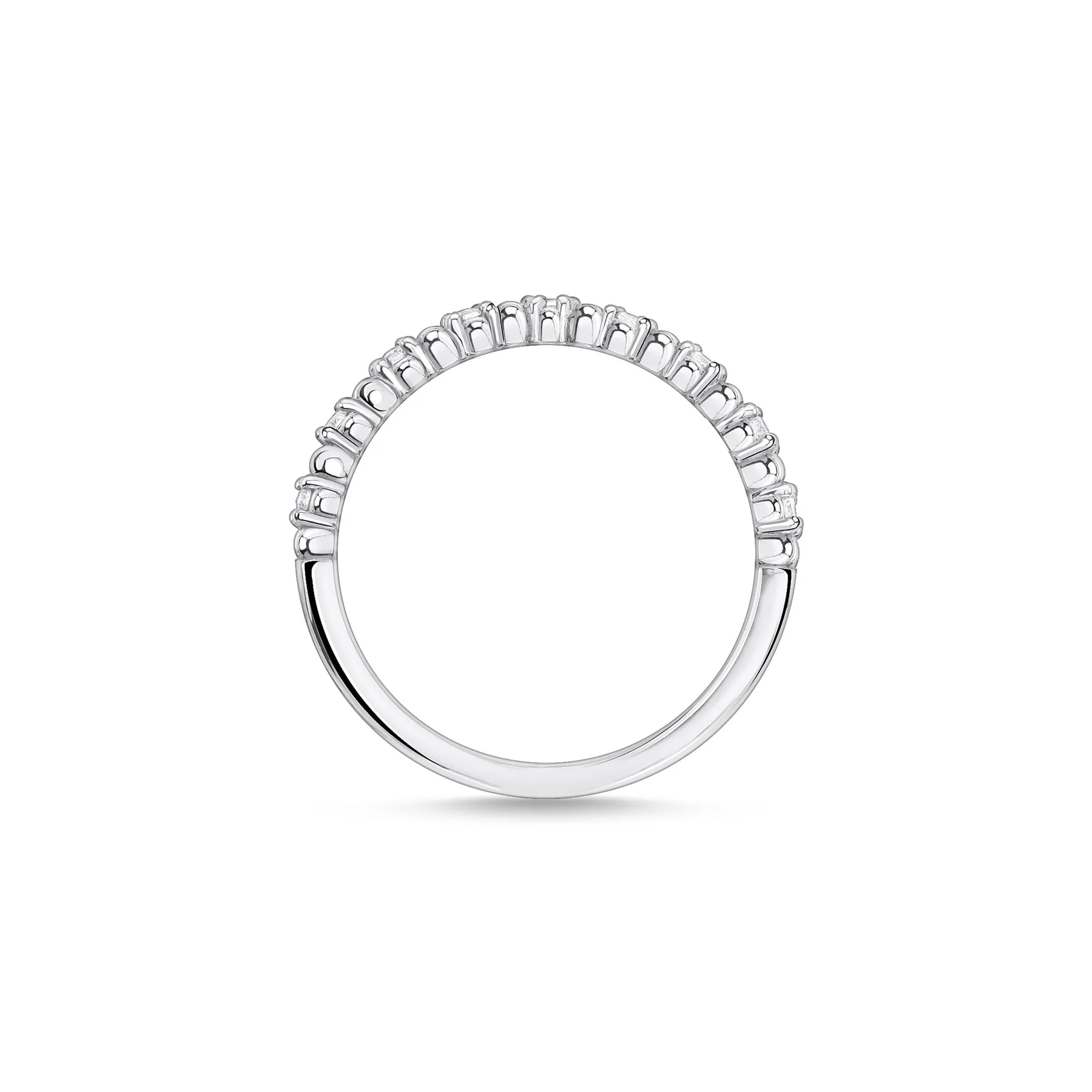Thomas Sabo Jewellery Thomas Sabo Charm Club Sterling Silver White CZ X Shape Ring