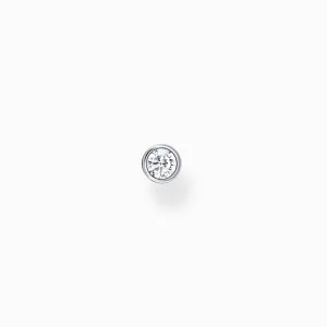 Thomas Sabo Jewellery Thomas Sabo Charm Club Sterling Silver White Stone Single Stud Earring