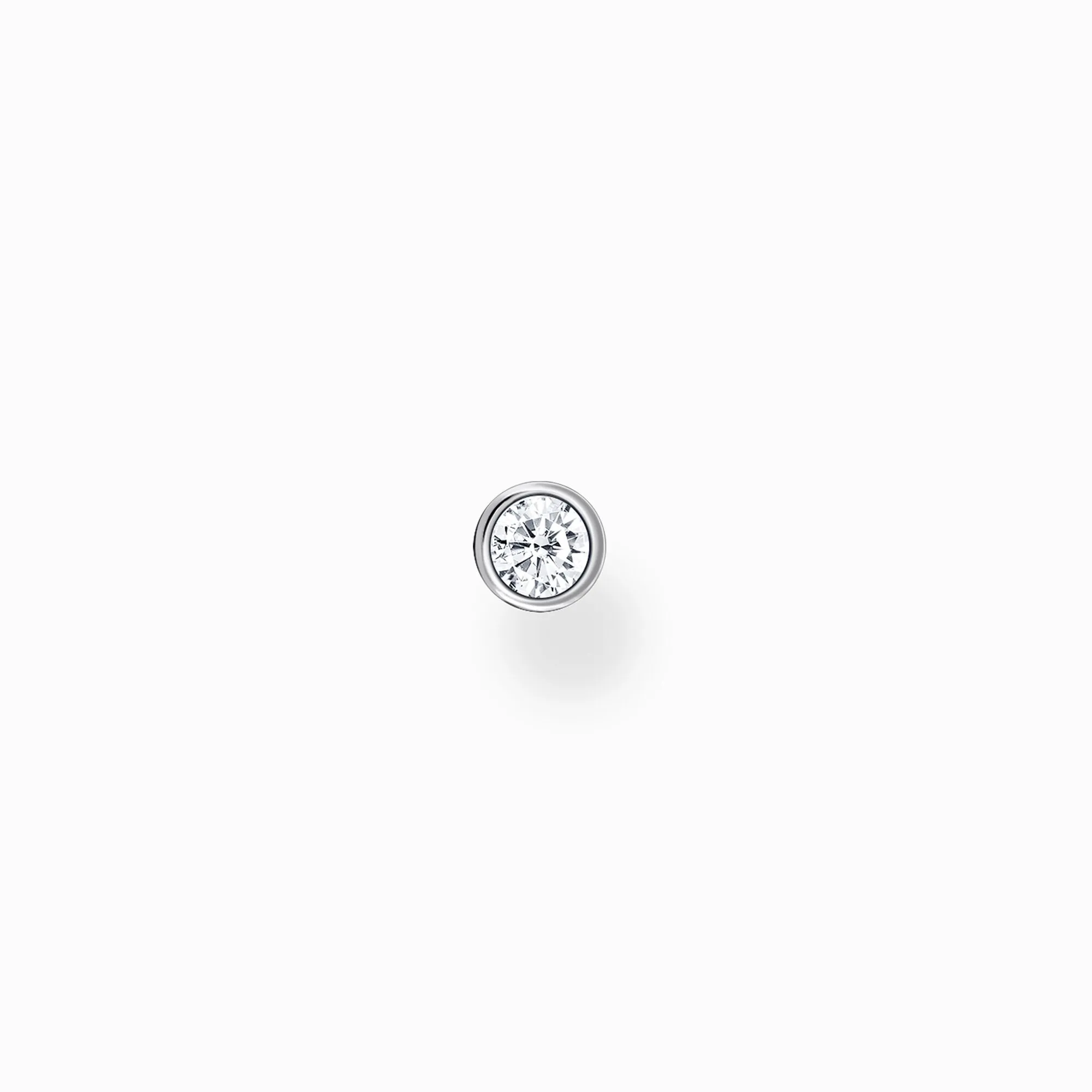 Thomas Sabo Jewellery Thomas Sabo Charm Club Sterling Silver White Stone Single Stud Earring