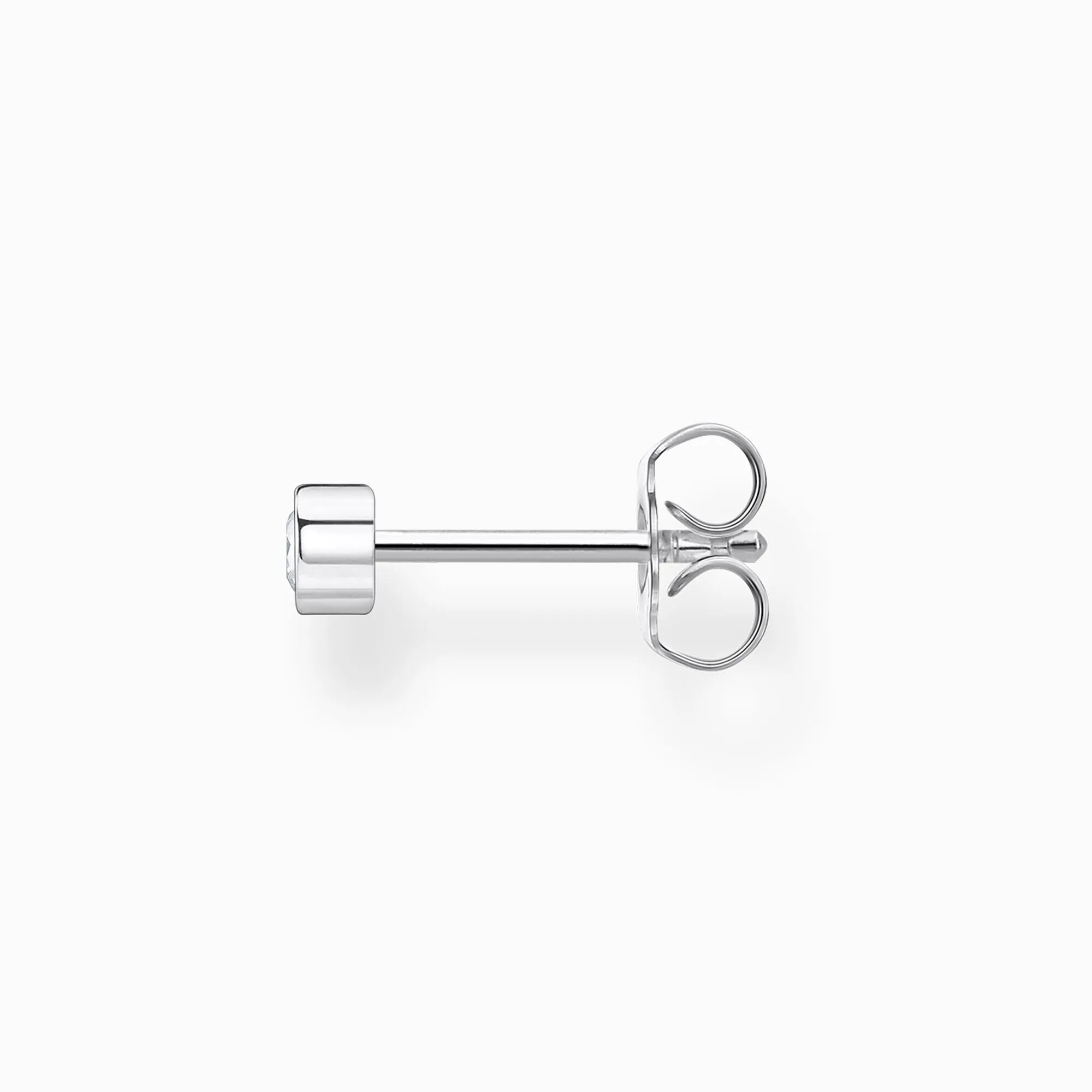 Thomas Sabo Jewellery Thomas Sabo Charm Club Sterling Silver White Stone Single Stud Earring