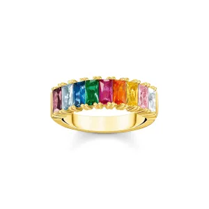 Thomas Sabo Jewellery Thomas Sabo Gold Plated Sterling Silver Colourful Stones Ring