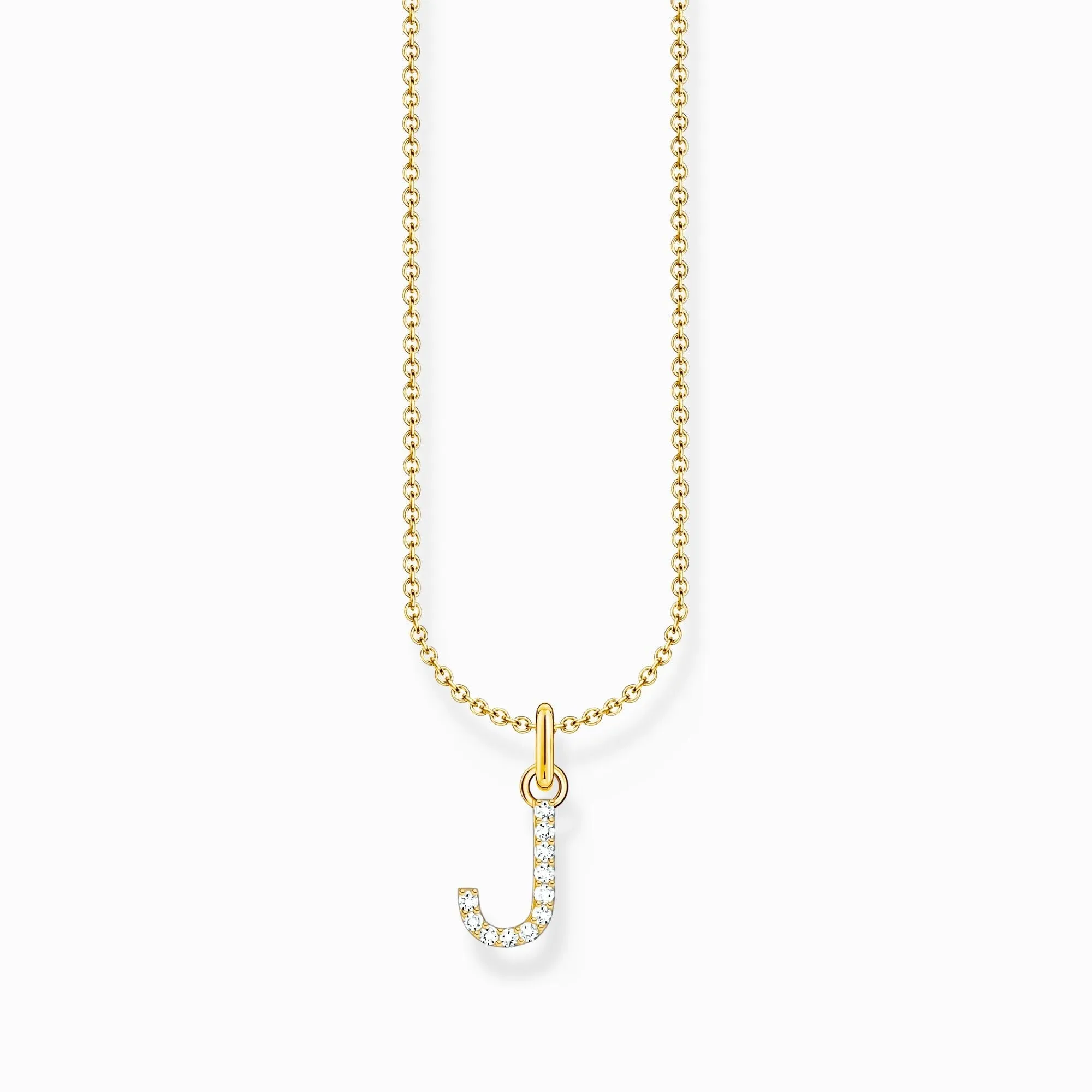 Thomas Sabo Jewellery Thomas Sabo Gold Plated Sterling Silver Letter J Necklace