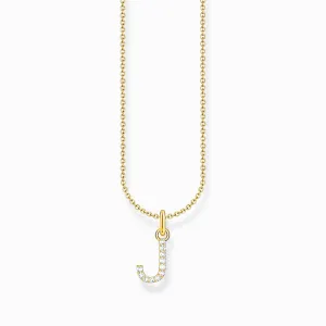 Thomas Sabo Jewellery Thomas Sabo Gold Plated Sterling Silver Letter J Necklace