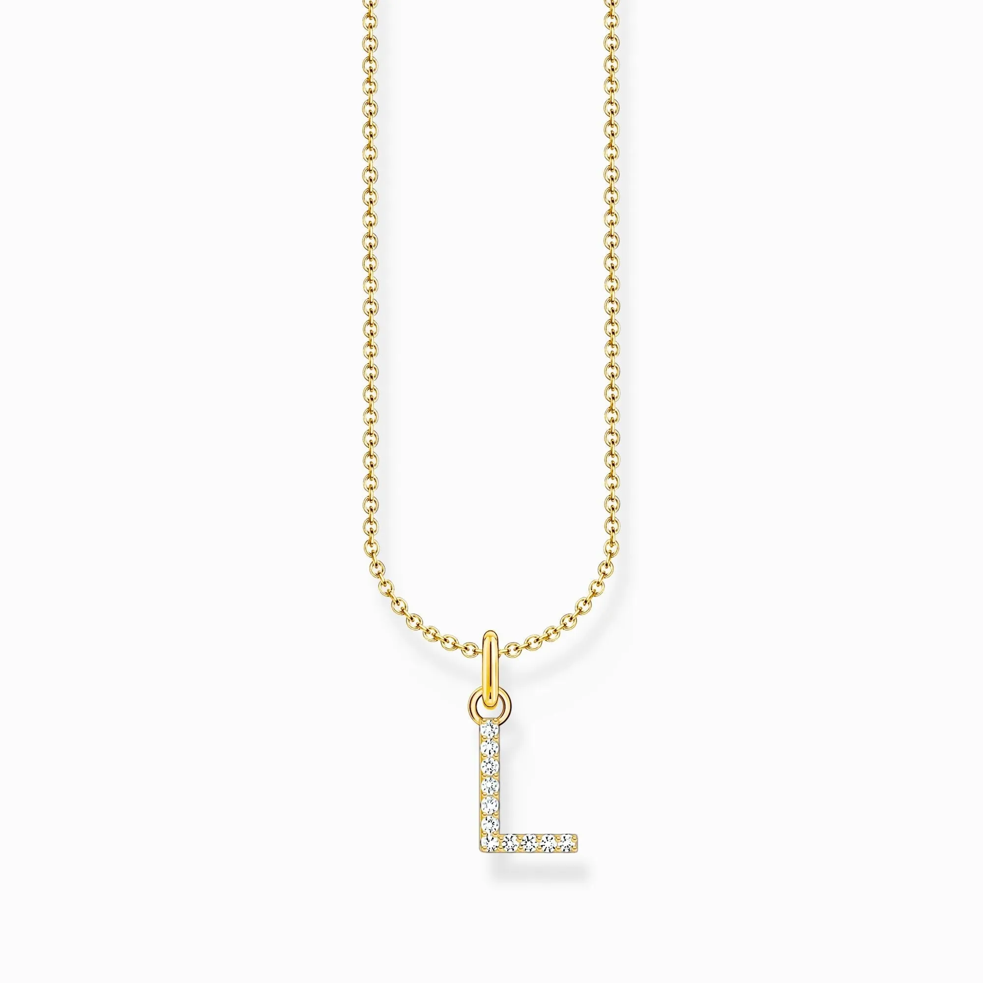 Thomas Sabo Jewellery Thomas Sabo Gold Plated Sterling Silver Letter L Necklace