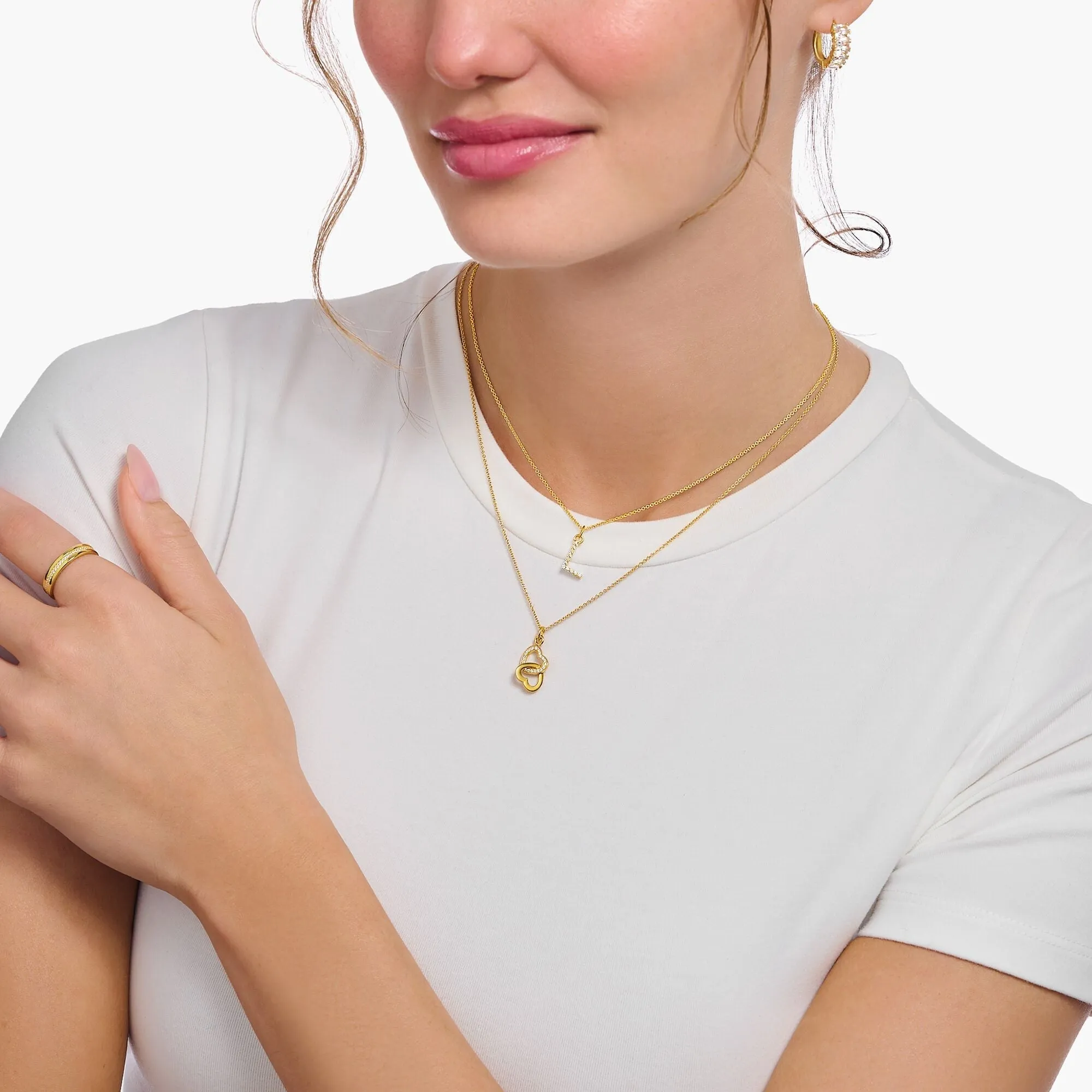 Thomas Sabo Jewellery Thomas Sabo Gold Plated Sterling Silver Letter L Necklace