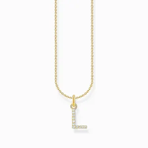 Thomas Sabo Jewellery Thomas Sabo Gold Plated Sterling Silver Letter L Necklace