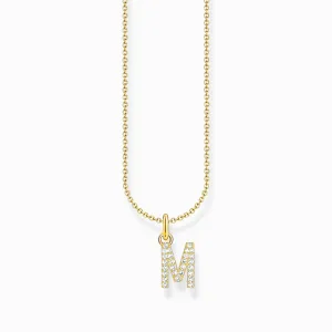 Thomas Sabo Jewellery Thomas Sabo Gold Plated Sterling Silver Letter M Necklace