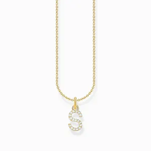 Thomas Sabo Jewellery Thomas Sabo Gold Plated Sterling Silver Letter S Necklace