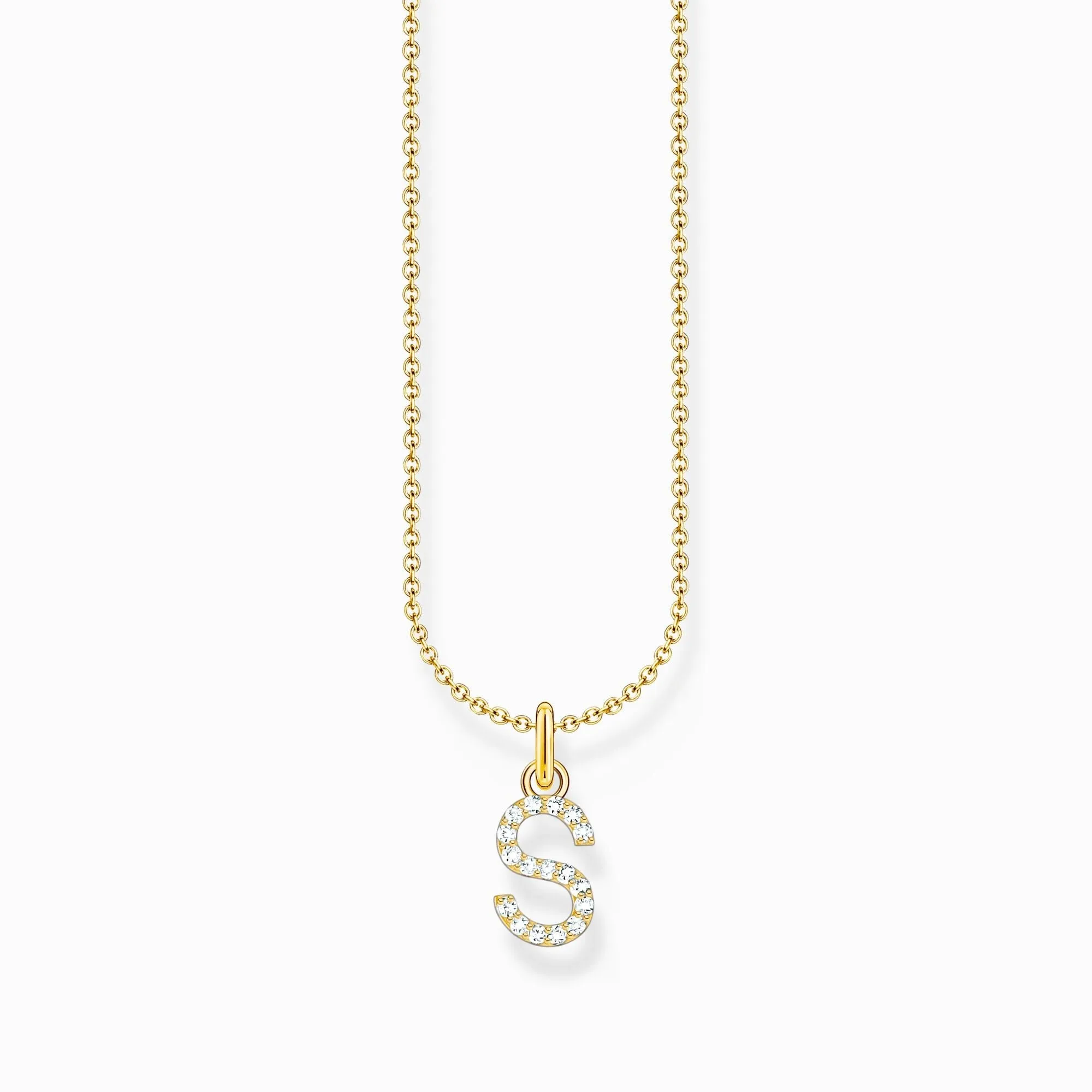 Thomas Sabo Jewellery Thomas Sabo Gold Plated Sterling Silver Letter S Necklace