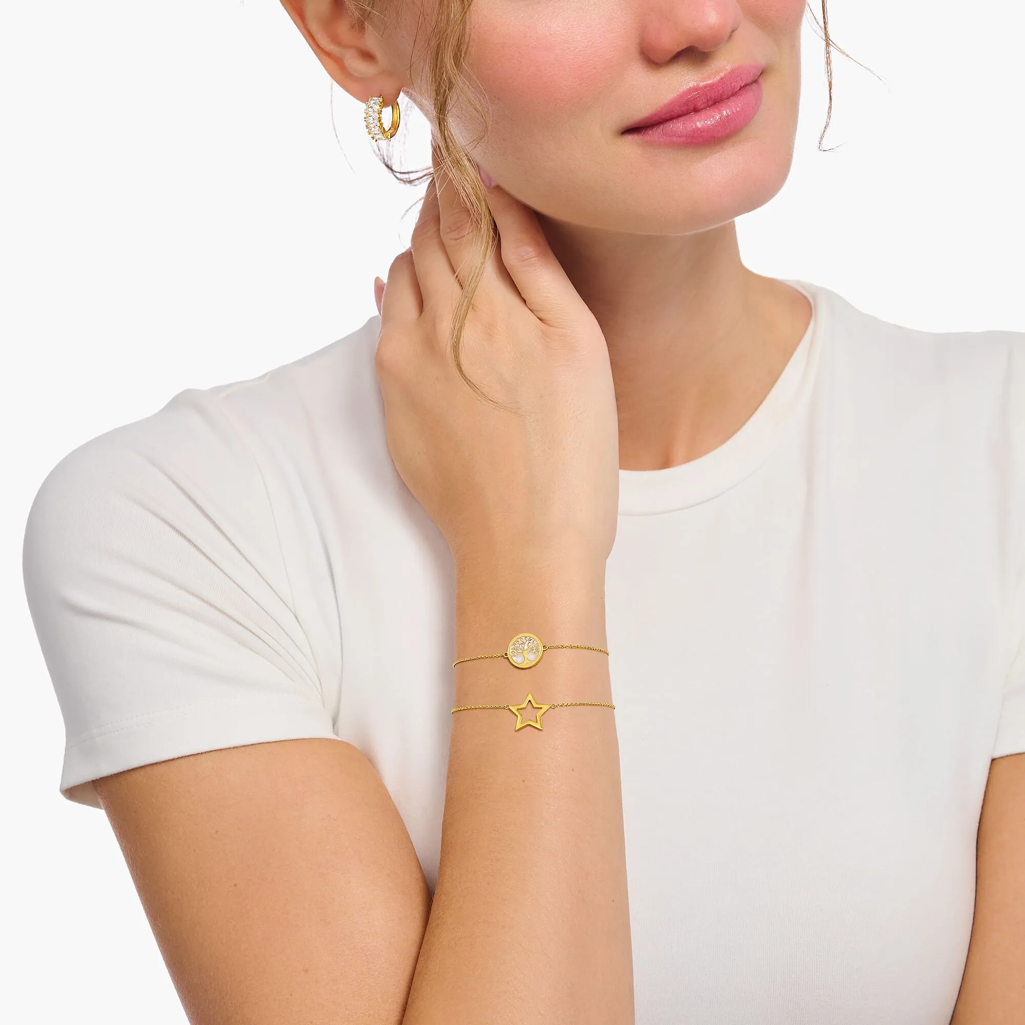 Thomas Sabo Jewellery Thomas Sabo Gold Plated Sterling Silver Tree of Love Bracelet