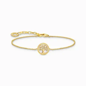 Thomas Sabo Jewellery Thomas Sabo Gold Plated Sterling Silver Tree of Love Bracelet