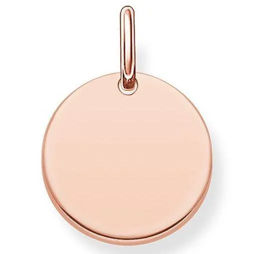 Thomas Sabo Jewellery Thomas Sabo Love Bridge Rose Gold Disc Pendant D