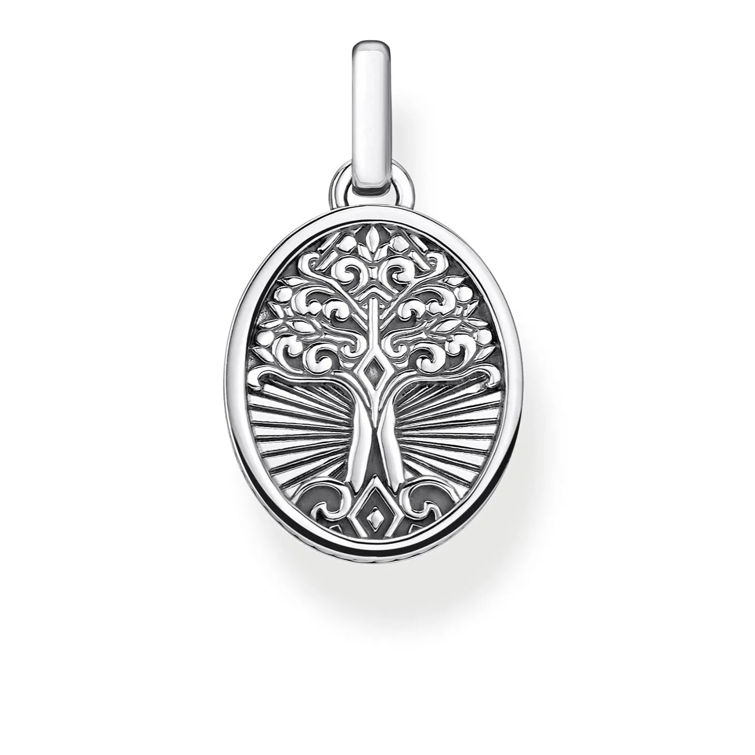 Thomas Sabo Jewellery Thomas Sabo Rebel at Heart Sterling Silver Tree of Love Oxidised Pendant