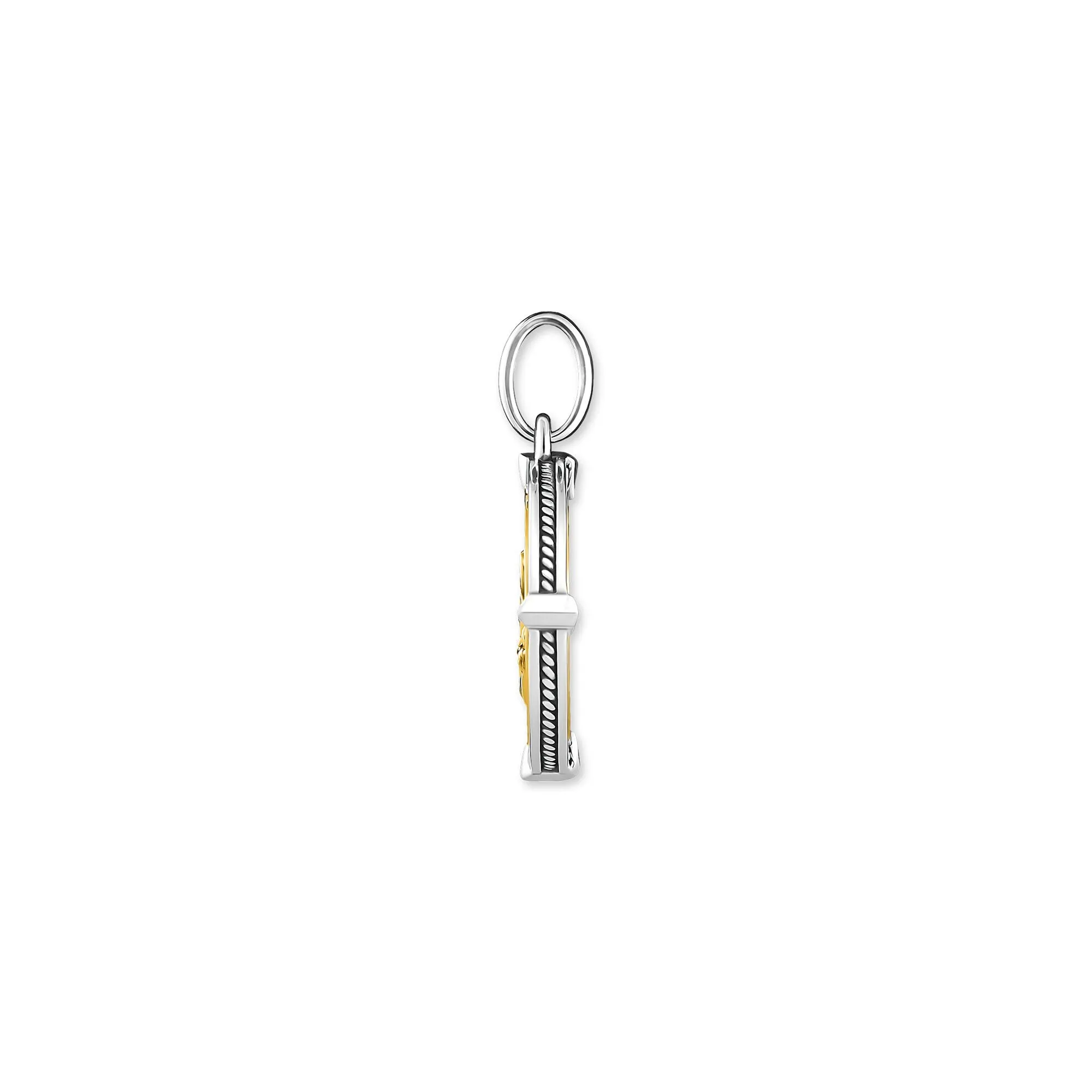 Thomas Sabo Jewellery Thomas Sabo Rebel At Heart Sterling Silver Yellow Gold Plated Love Faith Hope Pendant