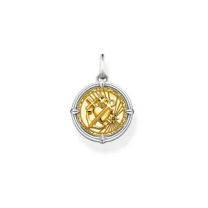 Thomas Sabo Jewellery Thomas Sabo Rebel At Heart Sterling Silver Yellow Gold Plated Love Faith Hope Pendant