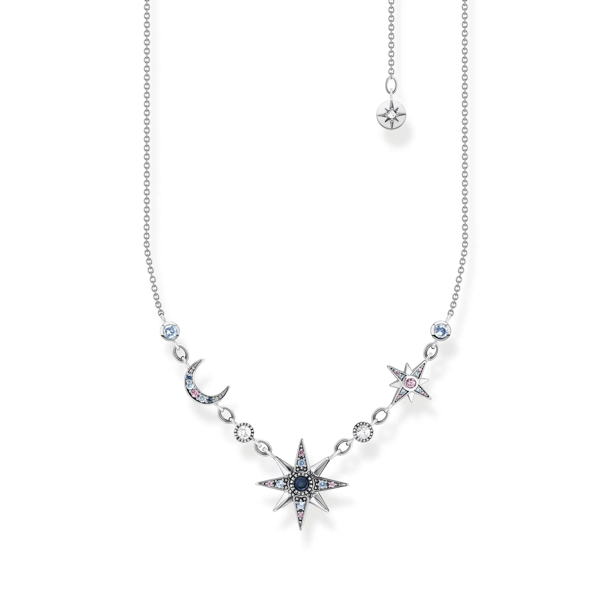 Thomas Sabo Jewellery Thomas Sabo Royalty Sterling Silver Star and Moon Necklace