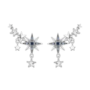 Thomas Sabo Jewellery Thomas Sabo Royalty Sterling Silver Star Climber Earrings