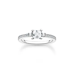Thomas Sabo Jewellery Thomas Sabo Sterling Silver Pave White Stone Ring