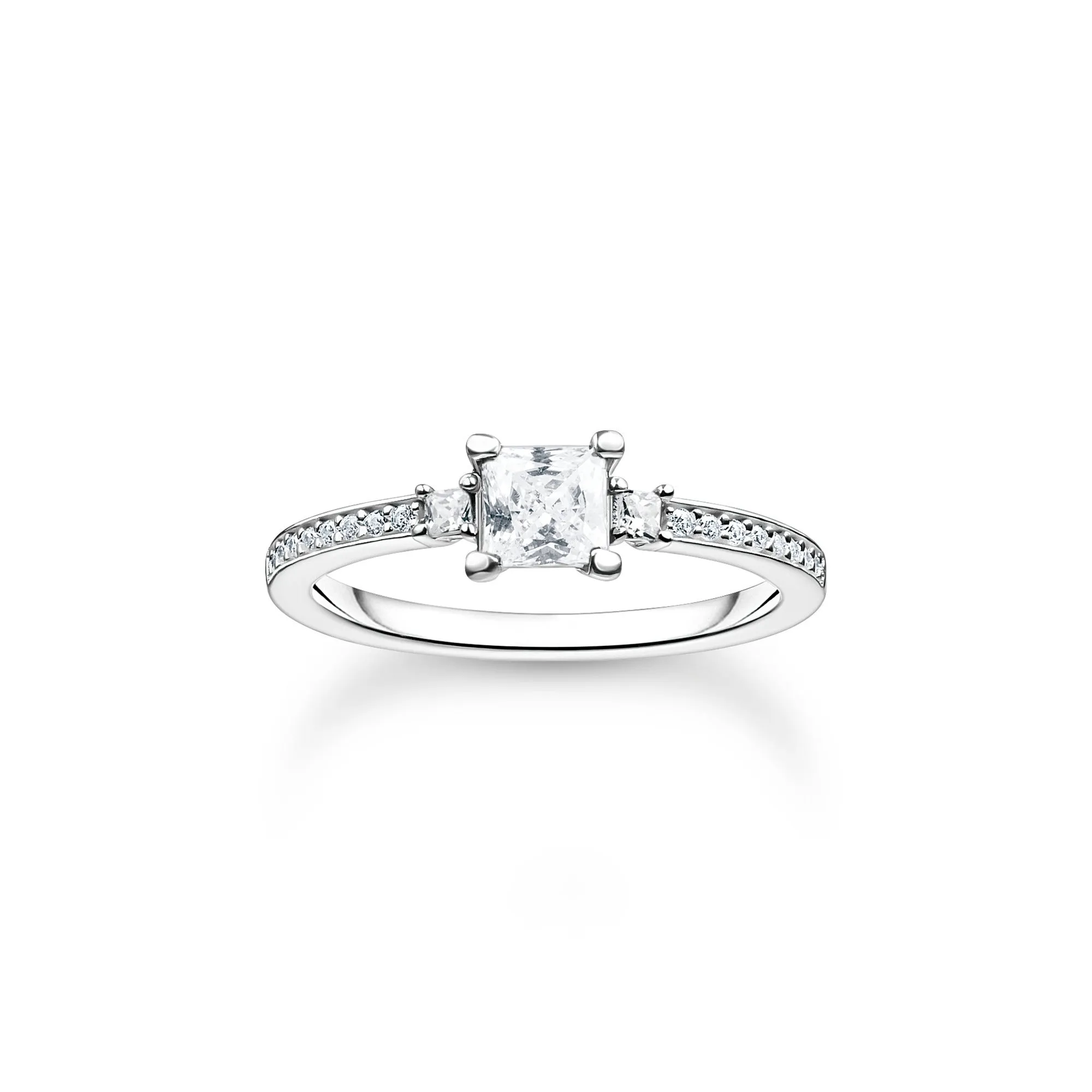 Thomas Sabo Jewellery Thomas Sabo Sterling Silver Pave White Stone Ring