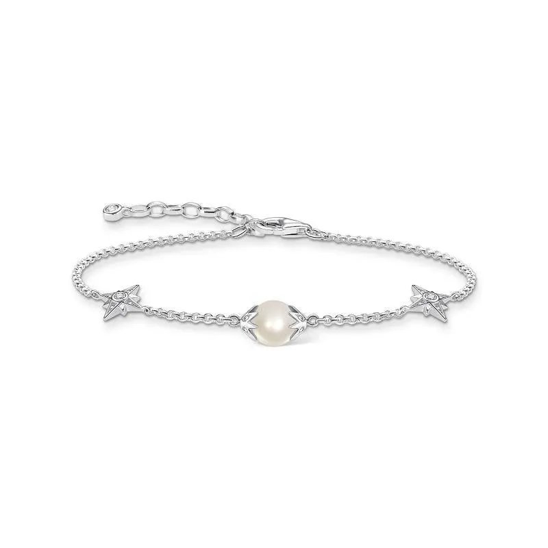 Thomas Sabo Jewellery Thomas Sabo Sterling Silver Pearl Stars Bracelet