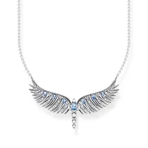 Thomas Sabo Jewellery Thomas Sabo Sterling Silver Phoenix Wing Blue Stones Necklace