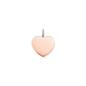 Thomas Sabo Jewellery Thomas Sabo Sterling Silver Rose Gold Plated Large Heart Pendant