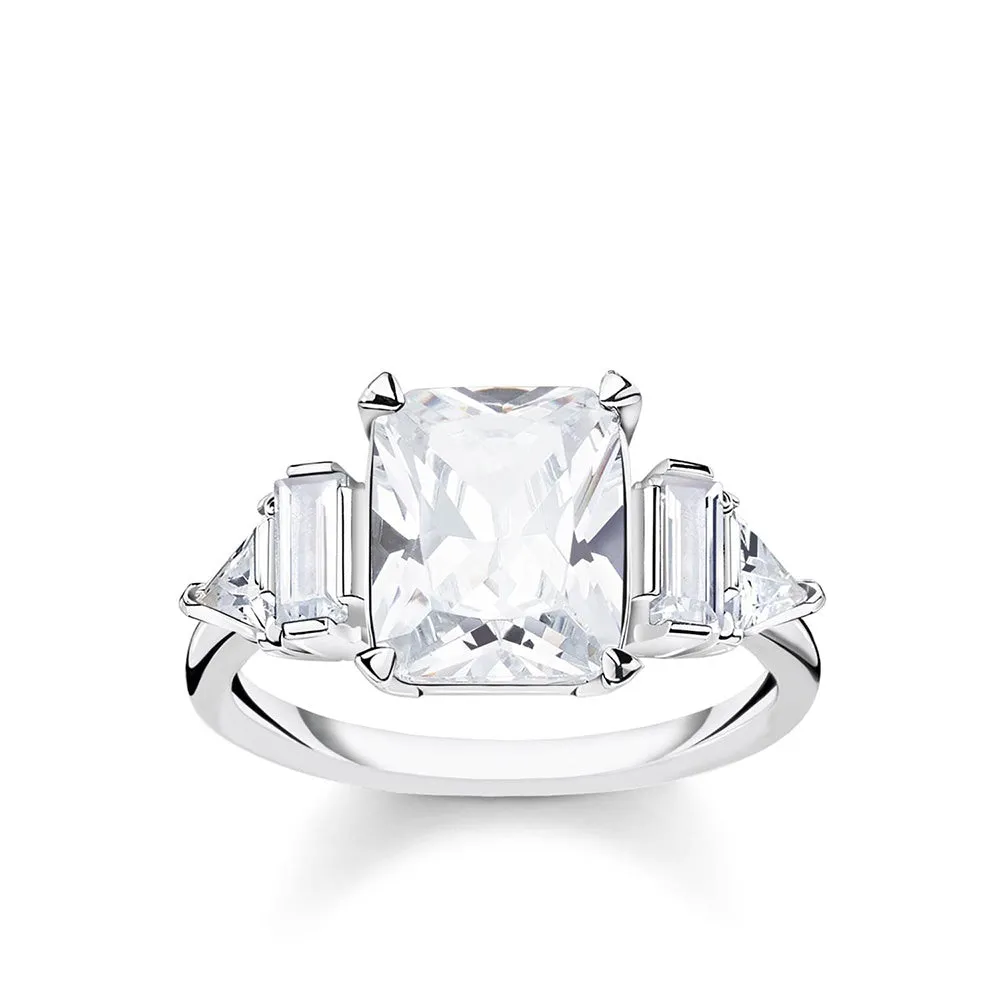 Thomas Sabo Silver Jewellery Sterling Silver thomas Sabo Magic Stone Zirconia ring