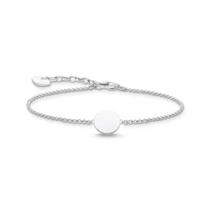 Thomas Sabo Silver Jewellery Thomas Sabo Engrav Sterling Silver Small Disc 16-19cm Bracelet